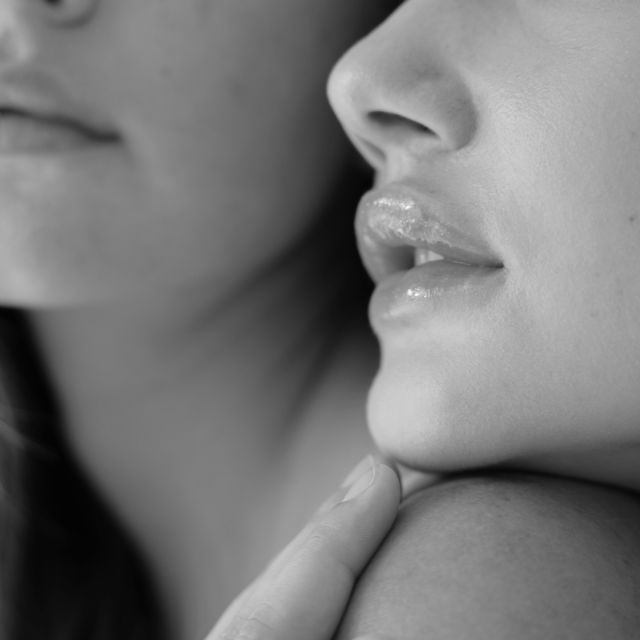 womens lips together mono